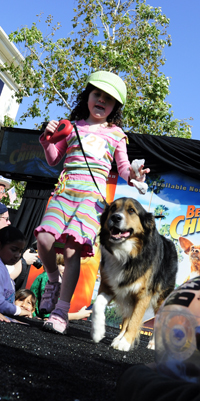 girl and her dog